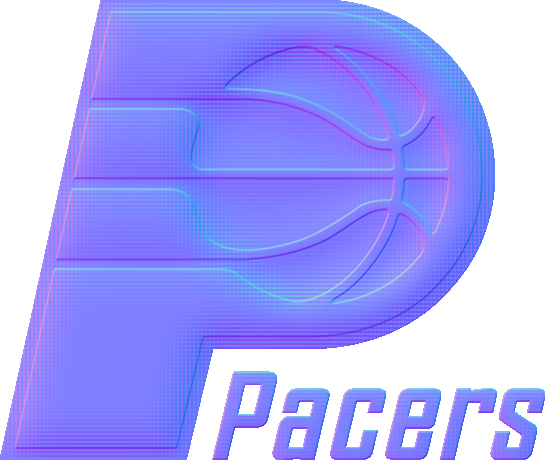 Indiana Pacers Colorful Embossed Logo vinyl decal